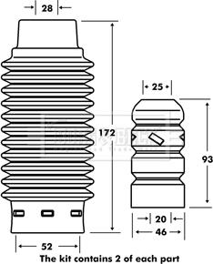 Borg & Beck BPK7029 - Пылезащитный комплект, амортизатор autosila-amz.com