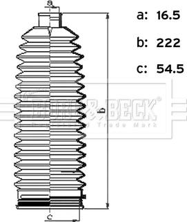Borg & Beck BSG3496 - Комплект пыльника, рулевое управление autosila-amz.com
