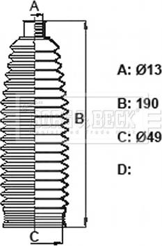 Borg & Beck BSG3449 - Комплект пыльника, рулевое управление autosila-amz.com