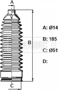 Borg & Beck BSG3445 - Комплект пыльника, рулевое управление autosila-amz.com