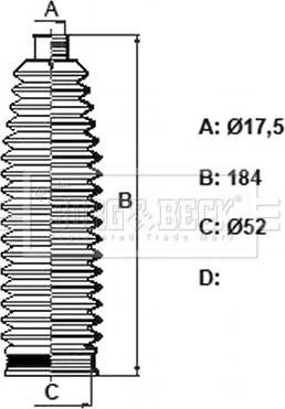 Borg & Beck BSG3448 - Комплект пыльника, рулевое управление autosila-amz.com