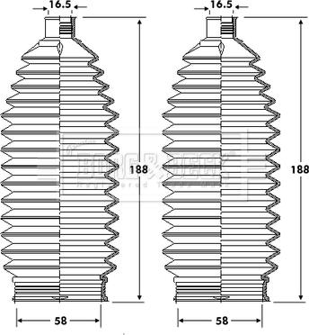 Borg & Beck BSG3417 - Комплект пыльника, рулевое управление autosila-amz.com