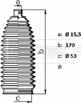 Borg & Beck BSG3484 - Комплект пыльника, рулевое управление autosila-amz.com