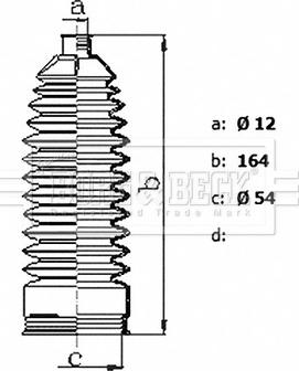 Borg & Beck BSG3481 - Комплект пыльника, рулевое управление autosila-amz.com