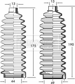 Borg & Beck BSG3186 - Комплект пыльника, рулевое управление autosila-amz.com