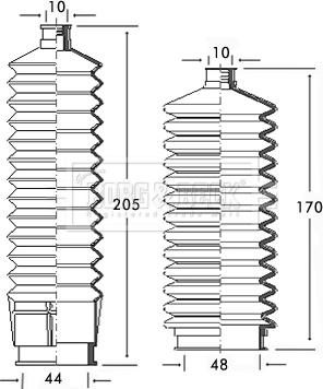 Borg & Beck BSG3129 - Комплект пыльника, рулевое управление autosila-amz.com