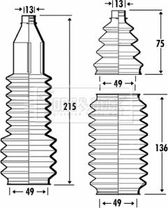 Borg & Beck BSG3367 - Комплект пыльника, рулевое управление autosila-amz.com