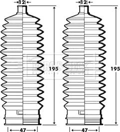 Borg & Beck BSG3306 - Комплект пыльника, рулевое управление autosila-amz.com