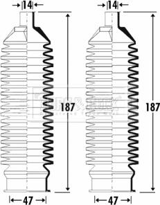 Borg & Beck BSG3302 - Комплект пыльника, рулевое управление autosila-amz.com