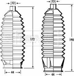 Borg & Beck BSG3311 - Комплект пыльника, рулевое управление autosila-amz.com