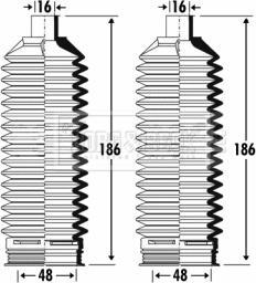 Borg & Beck BSG3318 - Комплект пыльника, рулевое управление autosila-amz.com