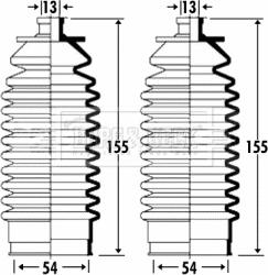 Borg & Beck BSG3320 - Комплект пыльника, рулевое управление autosila-amz.com