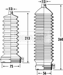 Borg & Beck BSG3321 - Комплект пыльника, рулевое управление autosila-amz.com