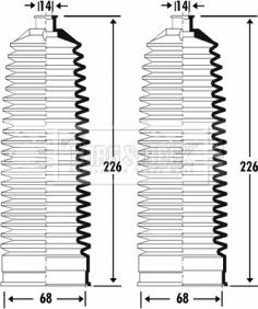 Borg & Beck BSG3328 - Комплект пыльника, рулевое управление autosila-amz.com