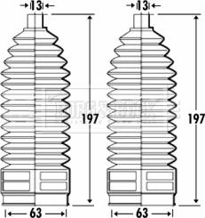 Borg & Beck BSG3322 - Комплект пыльника, рулевое управление autosila-amz.com