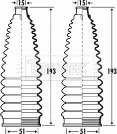 Borg & Beck BSG3370 - Комплект пыльника, рулевое управление autosila-amz.com