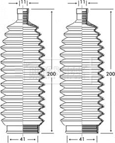 Borg & Beck BSG3244 - Комплект пыльника, рулевое управление autosila-amz.com