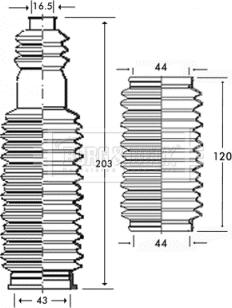 Borg & Beck BSG3248 - Комплект пыльника, рулевое управление autosila-amz.com