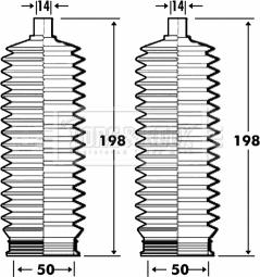 Borg & Beck BSG3259 - Комплект пыльника, рулевое управление autosila-amz.com