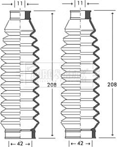 Borg & Beck BSG3255 - Комплект пыльника, рулевое управление autosila-amz.com