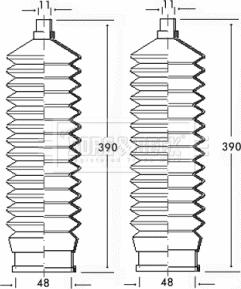 Borg & Beck BSG3211 - Комплект пыльника, рулевое управление autosila-amz.com