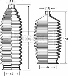 Borg & Beck BSG3224 - Комплект пыльника, рулевое управление autosila-amz.com