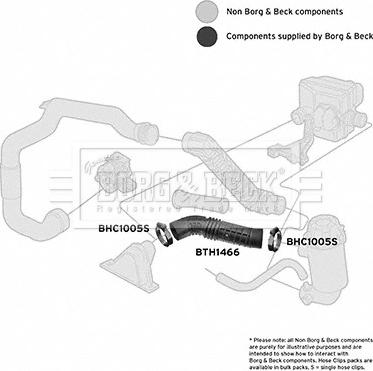 Borg & Beck BTH1466 - Рукав воздухозаборника, воздушный фильтр autosila-amz.com