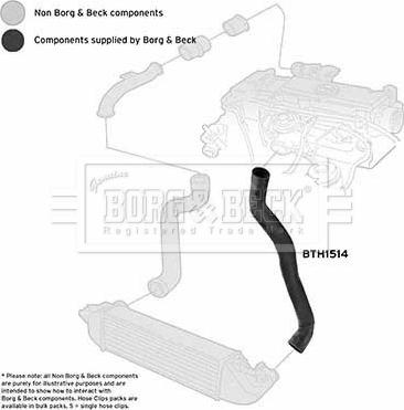 Borg & Beck BTH1514 - Трубка, нагнетание воздуха autosila-amz.com