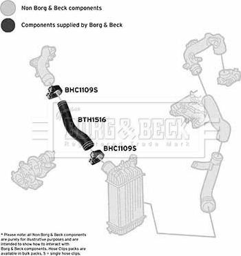 Borg & Beck BTH1516 - Трубка, нагнетание воздуха autosila-amz.com