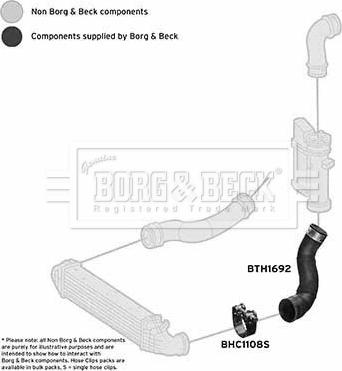 Borg & Beck BTH1692 - Трубка, нагнетание воздуха autosila-amz.com