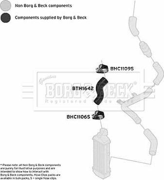 Borg & Beck BTH1642 - Трубка, нагнетание воздуха autosila-amz.com