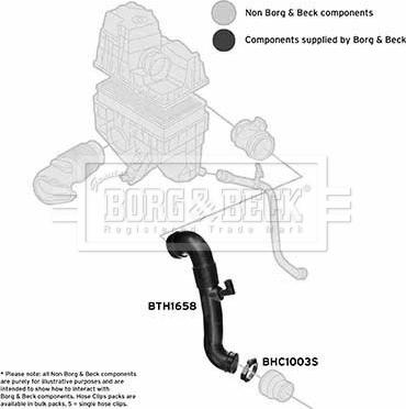 Borg & Beck BTH1658 - Рукав воздухозаборника, воздушный фильтр autosila-amz.com