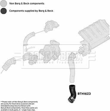 Borg & Beck BTH1623 - Трубка, нагнетание воздуха autosila-amz.com