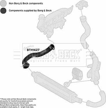Borg & Beck BTH1627 - Трубка, нагнетание воздуха autosila-amz.com