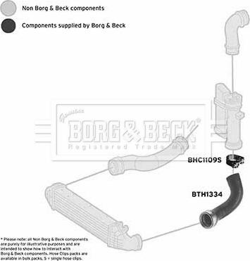 Borg & Beck BTH1334 - Трубка, нагнетание воздуха autosila-amz.com