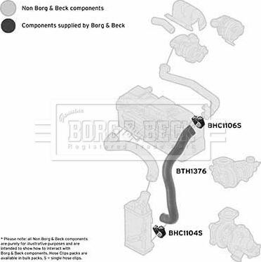 Borg & Beck BTH1376 - Трубка, нагнетание воздуха autosila-amz.com