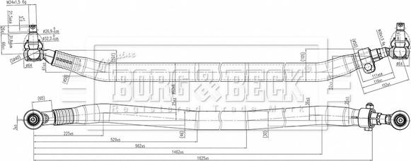 Borg & Beck BTR33245 - Рулевая тяга autosila-amz.com