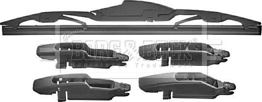 Borg & Beck BW11R.10 - Щетка стеклоочистителя autosila-amz.com