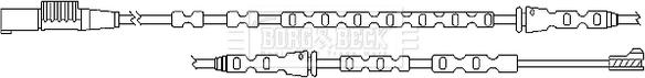 Borg & Beck BWL3094 - Сигнализатор, износ тормозных колодок autosila-amz.com