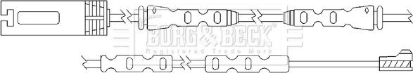 Borg & Beck BWL3096 - Сигнализатор, износ тормозных колодок autosila-amz.com