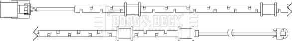 Borg & Beck BWL3097 - Сигнализатор, износ тормозных колодок autosila-amz.com