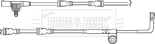 Borg & Beck BWL3041 - Сигнализатор, износ тормозных колодок autosila-amz.com