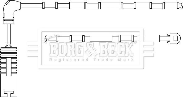 Borg & Beck BWL3048 - Сигнализатор, износ тормозных колодок autosila-amz.com