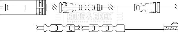 Borg & Beck BWL3059 - Сигнализатор, износ тормозных колодок autosila-amz.com