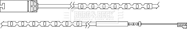 Borg & Beck BWL3055 - Сигнализатор, износ тормозных колодок autosila-amz.com