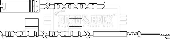 Borg & Beck BWL3053 - Сигнализатор, износ тормозных колодок autosila-amz.com