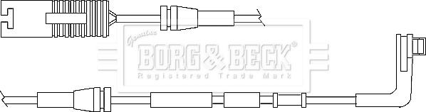 Borg & Beck BWL3015 - Сигнализатор, износ тормозных колодок autosila-amz.com