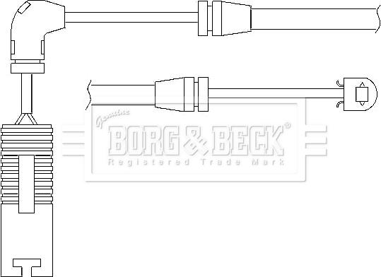 Borg & Beck BWL3012 - Сигнализатор, износ тормозных колодок autosila-amz.com