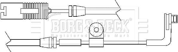 Borg & Beck BWL3017 - Сигнализатор, износ тормозных колодок autosila-amz.com