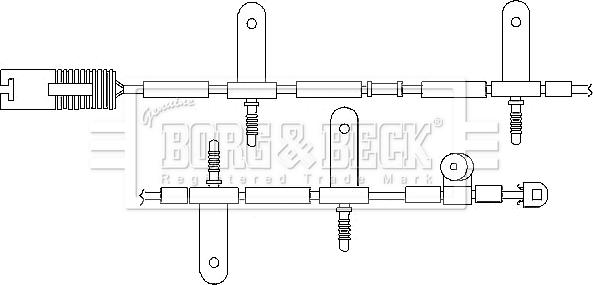 Borg & Beck BWL3039 - Сигнализатор, износ тормозных колодок autosila-amz.com